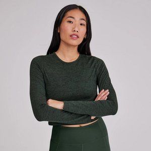 Girlfriend Collective Cropped Long Sleeve - M / Moss